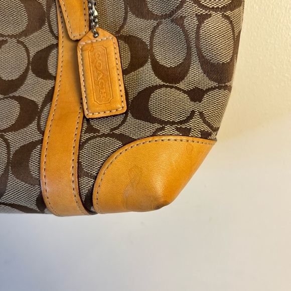 Coach Brown & Tan Hamptons Market Mini Signature Tote Bag - Picture 8 of 16